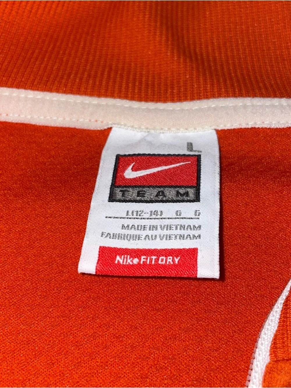 Nike Clemson Tigers Quarter Zip Pullover Orange Nike Fit Dry Youth Large 12-14‎